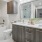 Spacious bathrooms with mirror